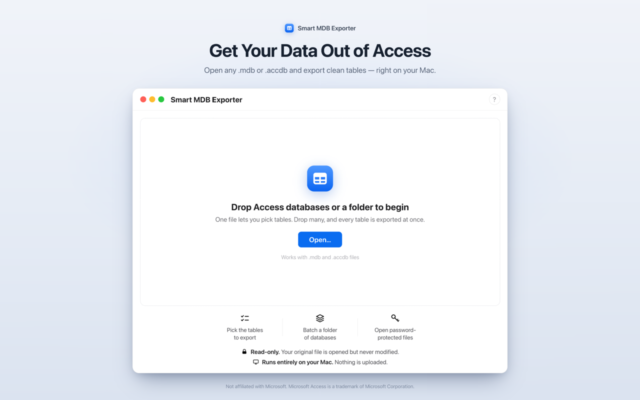 Get your data out of Access